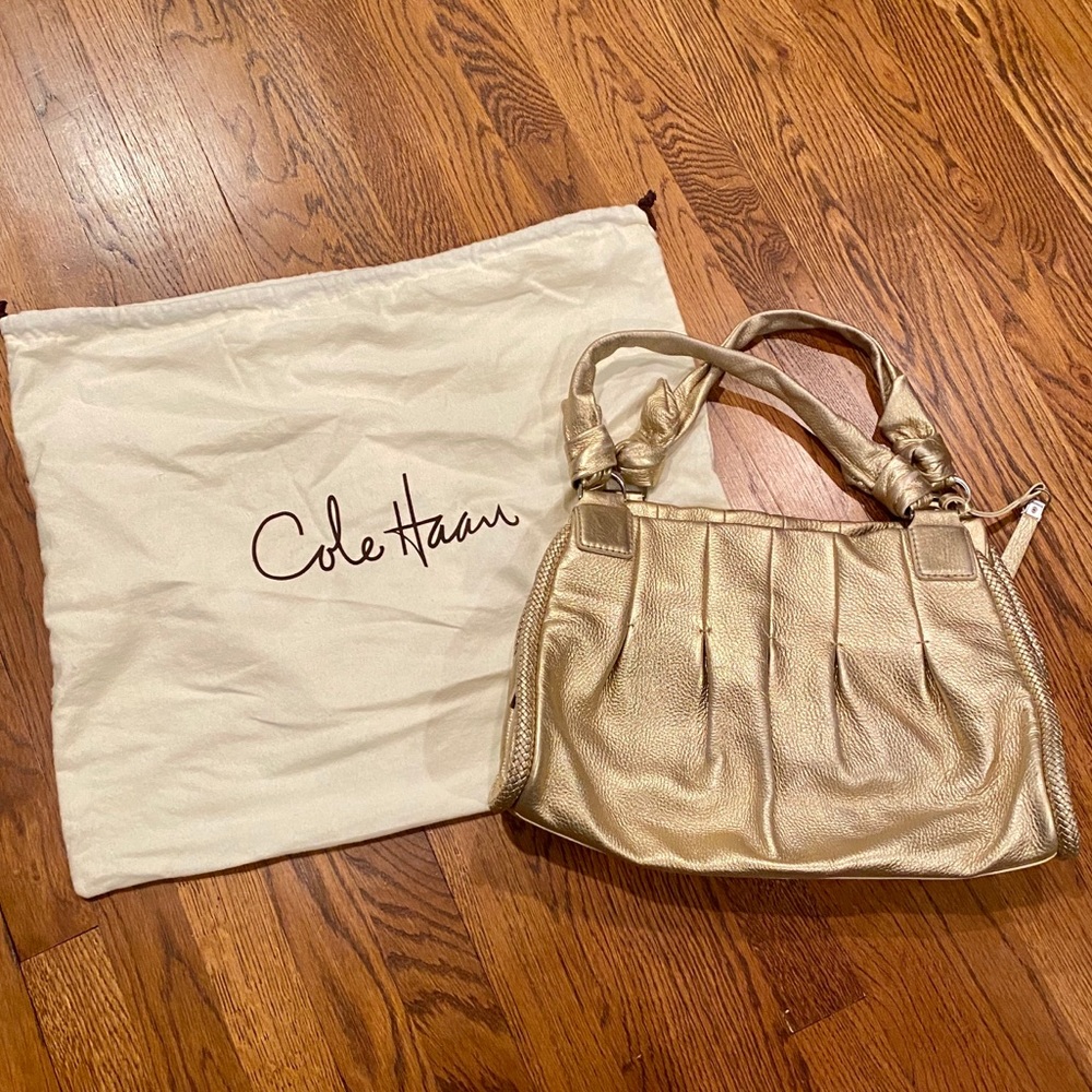 Cole Haan gold shoulder bag